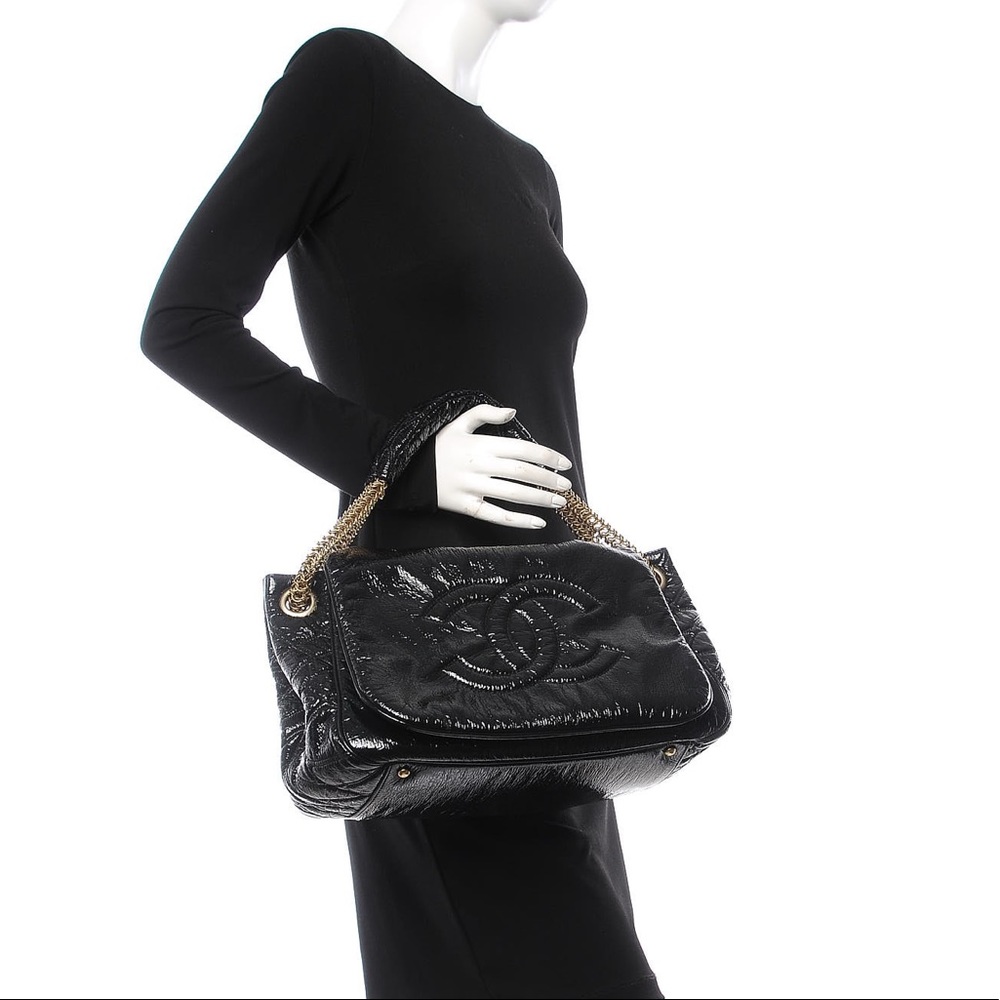 2009 CHANEL Black Rock & Chain XL Cabas Tote EUC - Picture 14 of 16